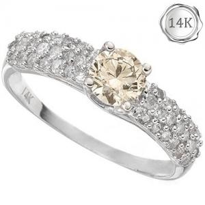 FOXY ! 2/3 CT DIAMOND (VS CLARITY) SOLITAIRE 14KT SOLID GOLD ENGAGEMENT RING