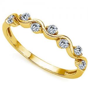 ADORABLE ! 1/4 CT LAB GROWN DIAMOND (E-F/VS) 10KT SOLID GOLD ENGAGEMENT RING