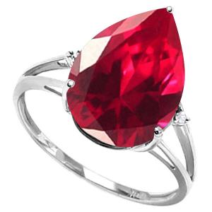 VS CLARITY ! 9.38 CT EUROPEAN RUBY & GENUINE DIAMOND 10KT SOLID GOLD RING