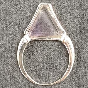 UNIQUE DESIGN ! 14K WHITE GOLD OVER SOLID STERLING SILVER 4.00 CT PINK AMETHYST RING