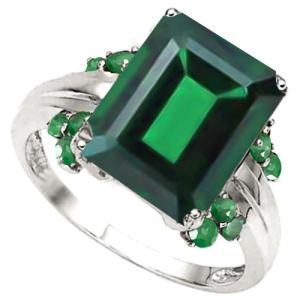 VS CLARITY ! 7.15 CT EUROPEAN EMERALD 10KT SOLID GOLD RING