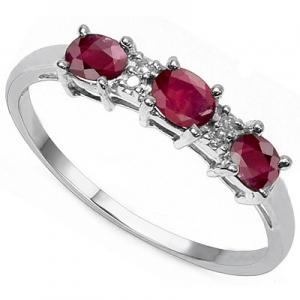 VS CLARITY ! 2/3 CT EUROPEAN RUBY & GENUINE DIAMOND 10KT SOLID GOLD RING