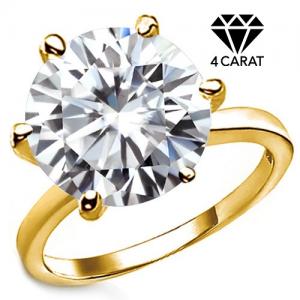 4.00 CT DIAMOND MOISSANITE 10KT SOLID GOLD RING
