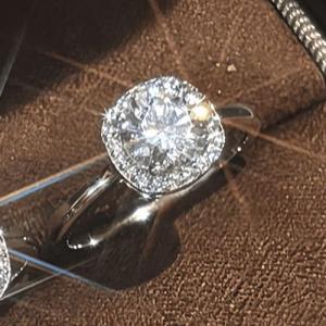 (CERTIFICATE REPORT) 1.00 CT DIAMOND MOISSANITE 14K GOLD OVER STERLING SILVER RING
