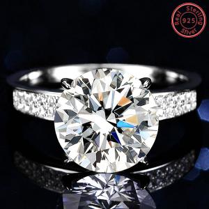 NEW! 5.00 CT DIAMOND MOISSANITE 925 STERLING SILVER RING