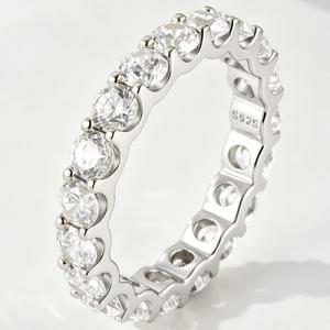 TIMELESS ! 14K WHITE GOLD OVER STERLING SILVER BAND RING
