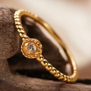 NEW! CITRINE 925 STERLING SILVER RING