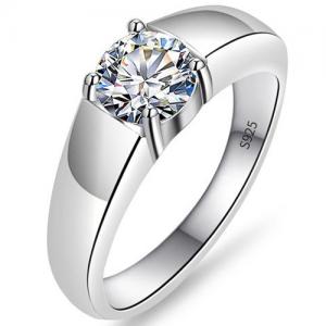 (CERTIFICATE REPORT) ELITE ! ! 2.00 CT DIAMOND MOISSANITE 18K WHITE GOLD PLATED 925 STERLING SILVER RING
