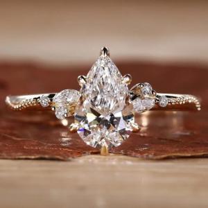 NEW! 1.00 CT DIAMOND MOISSANITE ENGAGEMENT 18K ROSE GOLD OVER STERLING SILVER RING