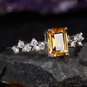 NEW! CITRINE 925 STERLING SILVER RING