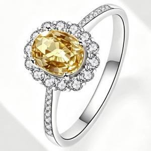 NEW! CITRINE 925 STERLING SILVER RING