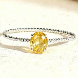 NEW!  CT CITRINE 925 STERLING SILVER RING