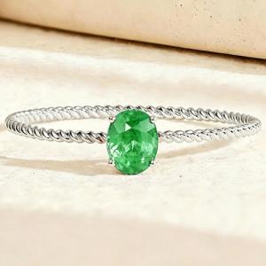 NEW!  CT EMERALD 925 STERLING SILVER RING