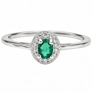 NEW! EMERALD 925 STERLING SILVER RING
