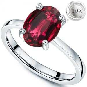NEW ! 1.00 CT LAB GROWN MOZAMBIQUE RUBY 10KT SOLID GOLD RING