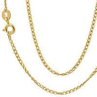 22 INCHES 0.5MM 10KT SOLID GOLD CURB NECKLACE