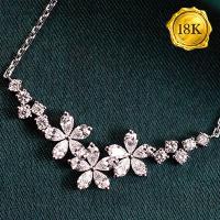 EXCLUSIVE ! 1.00 CT GENUINE DIAMOND 18KT SOLID GOLD NECKLACE
