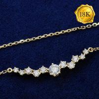 EXCLUSIVE VS CLARITY ! 0.35 CT GENUINE DIAMONDS 18KT SOLID GOLD NECKLACE