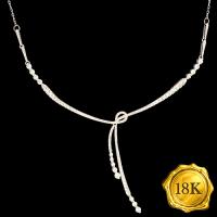LUXURY COLLECTION ! 1.10 CT GENUINE DIAMOND 18KT SOLID GOLD NECKLACE