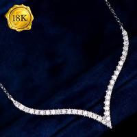 EXCLUSIVE ! 0.30 CT GENUINE DIAMOND 18KT SOLID GOLD NECKLACE