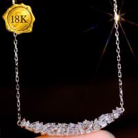 LUXURY COLLECTION ! 0.40 CT GENUINE DIAMOND 18KT SOLID GOLD NECKLACE