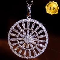 LUXURY COLLECTION ! 0.50 CT GENUINE DIAMOND 18KT SOLID GOLD NECKLACE