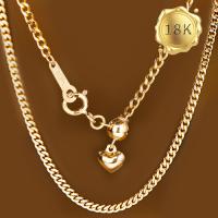 EXCLUSIVE ! 45CM CURB CHAIN 18KT SOLID GOLD NECKLACE