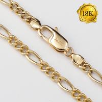 40CM 5G AU750 FIGARO CHAIN 18KT SOLID GOLD NECKLACE