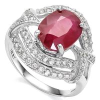 VS CLARITY ! 2.00 CT EUROPEAN RUBY & 2/3 CT DIAMOND 14KT SOLID GOLD RING