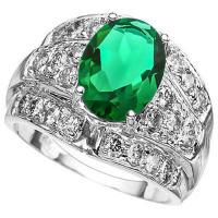VS CLARITY ! 2.50 CT RUSSIAN EMERALD & 3/4 CT DIAMOND 14KT SOLID GOLD RING