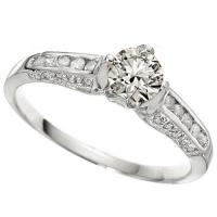 VS CLARITY ! 2/3 CT GENUINE DIAMOND SOLITAIRE 14KT SOLID GOLD ENGAGEMENT RING