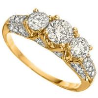 LUXURIANT ! 1.00 CT GENUINE DIAMOND (VS CLARITY) 14KT SOLID GOLD ENGAGEMENT RING