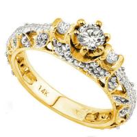 VS CLARITY ! 3/4 CT DIAMOND 14KT SOLID GOLD ENGAGEMENT RING