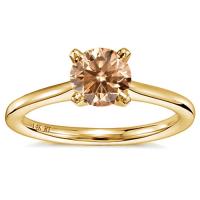 READY TO SHIP ! 0.21 CT GENUINE CHOCOLATE DIAMOND SOLITAIRE 14KT SOLID GOLD ENGAGEMENT RING