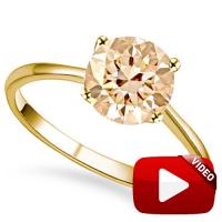 0.41 CT GENUINE CHOCOLATE DIAMOND 10KT SOLID GOLD RING
