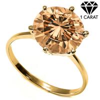 LIMITED ITEM ! 0.95 CT GENUINE CHOCOLATE DIAMOND SOLITAIRE 14KT SOLID GOLD ENGAGEMENT RING