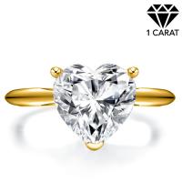 (CERTIFICATE REPORT) 1.00 CT DIAMOND MOISSANITE (D/VVS) SOLITAIRE 14KT SOLID GOLD ENGAGEMENT RING