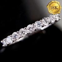 LUXURY COLLECTION ! 0.30 CT GENUINE DIAMOND 18KT SOLID GOLD RING