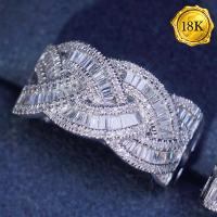 LUXURY COLLECTION ! 0.85 CT GENUINE DIAMOND 18KT SOLID GOLD RING