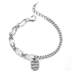 NEW! MADE WITH LOVE ANTIQUE STYLE 925 STERLING SILVER BRACELET