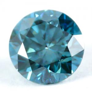 0.18 CT GENUINE BLUE DIAMOND ROUND CUT LOOSE