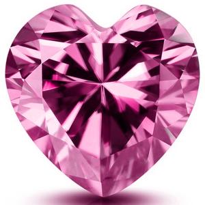 (CERTIFICATE REPORT) 1.00 CT FANCY PINK DIAMOND MOISSANITE (VVS) HEART CUT LOOSE