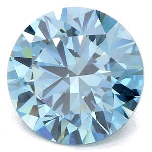 (CERTIFICATE REPORT) 1.00 CTW FANCY BLUE DIAMOND MOISSANITE (VVS) BRILLIANT CUT LOOSE