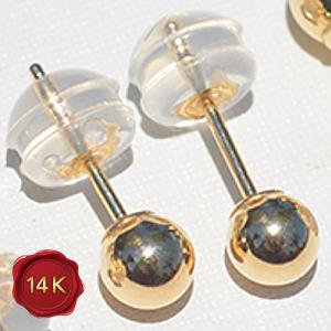 4MM GOLD BALL 14KT SOLID GOLD EARRINGS STUD