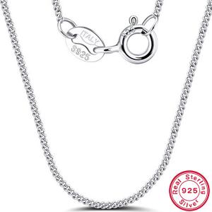 40CM ITALY CURB CHAIN 925 STERLING SILVER NECKLACE