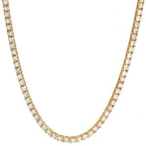 VS CLARITY ! 5.20 CT GENUINE DIAMOND 18KT SOLID GOLD TENNIS NECKLACE