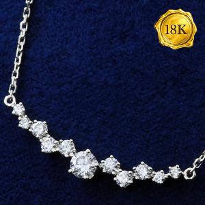 EXCLUSIVE VS CLARITY ! 0.35 CT GENUINE DIAMONDS 18KT SOLID GOLD NECKLACE
