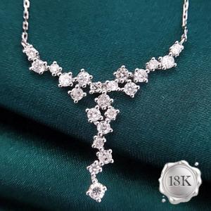 NEW! 0.50 CT GENUINE DIAMONDS 18KT SOLID GOLD NECKLACE