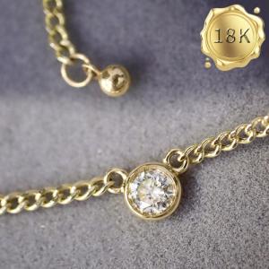 LUXURY COLLECTION ! 0.20 CT GENUINE DIAMOND 18KT SOLID GOLD NECKLACE