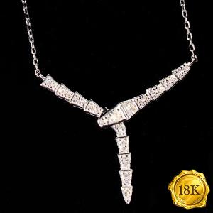LUXURY COLLECTION ! 0.22 CT GENUINE DIAMOND 18KT SOLID GOLD NECKLACE